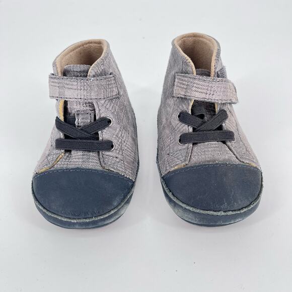 UGG Baby Roldan Gray Plaid Booties Leather Upper and Toe Cap Infant Size 2/3 - Picture 10 of 10